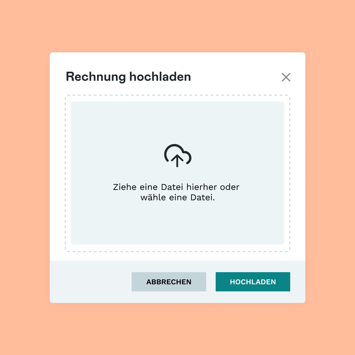 Funktion zum Hochladen erhaltener Eingangsrechnungen