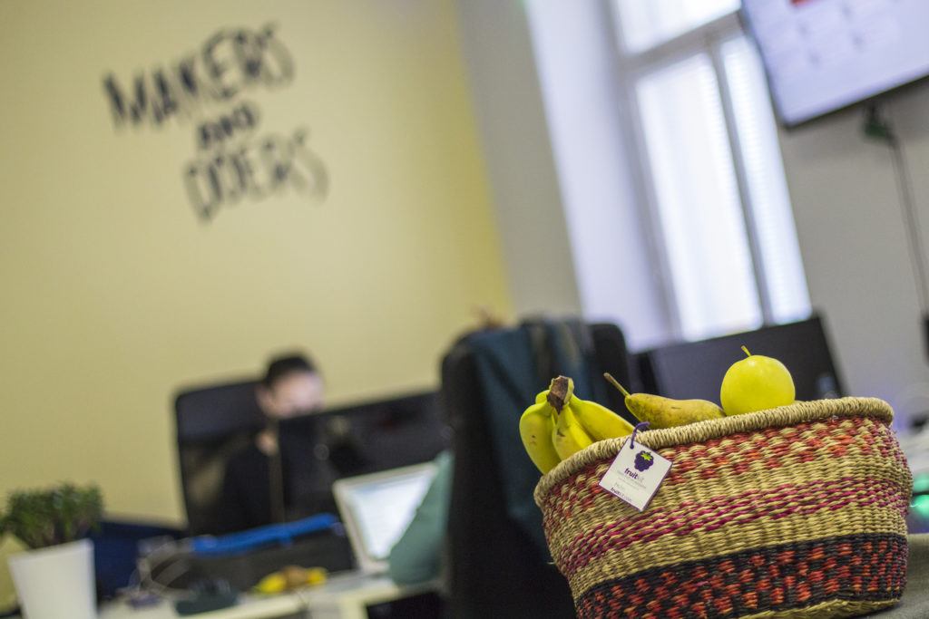 Refrenshing Fruitkit at Holvi office