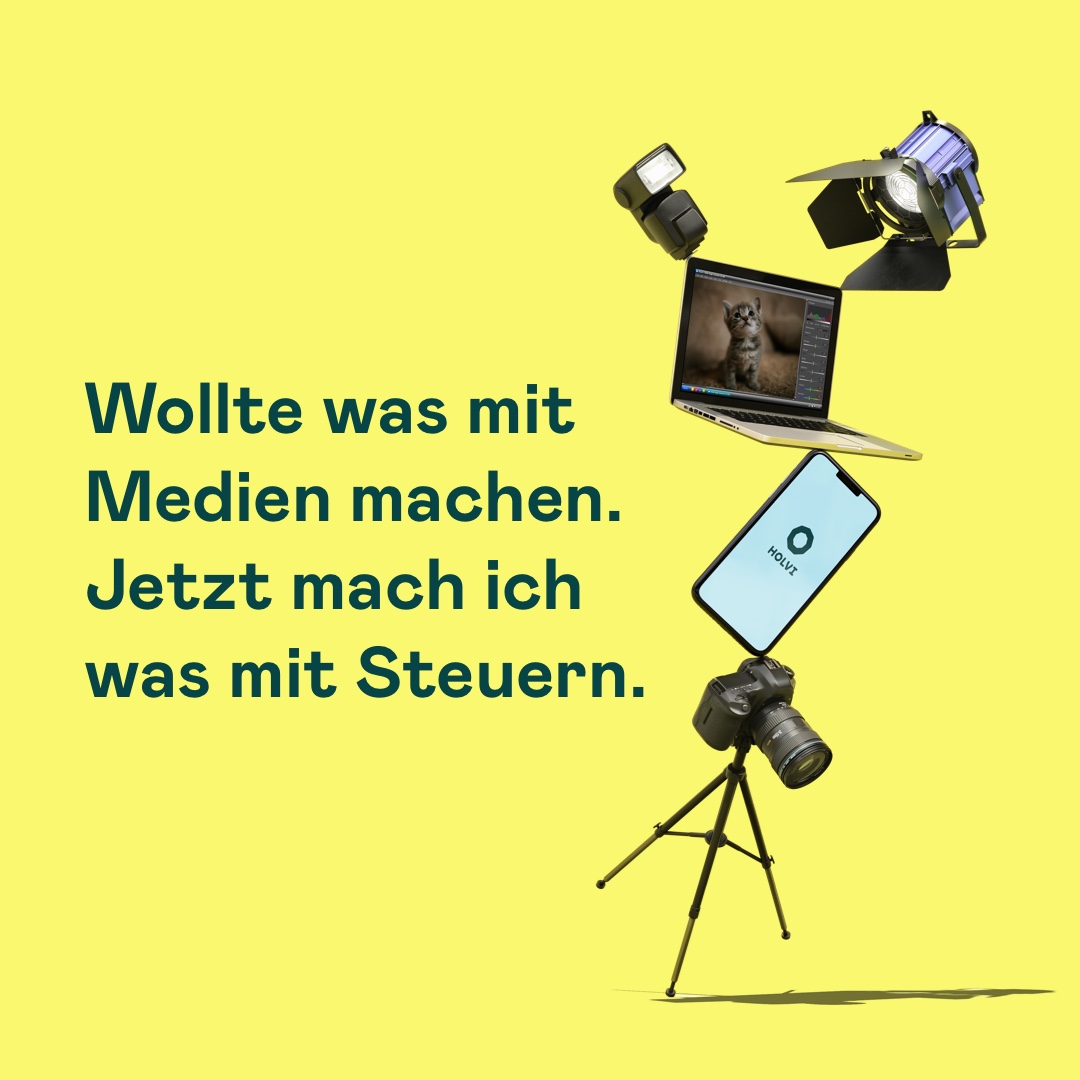 Holvi Kampagne – Lieber was mit Medien machen, statt was mit Steuern