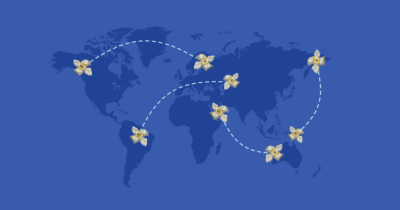 Map of the world and international payments