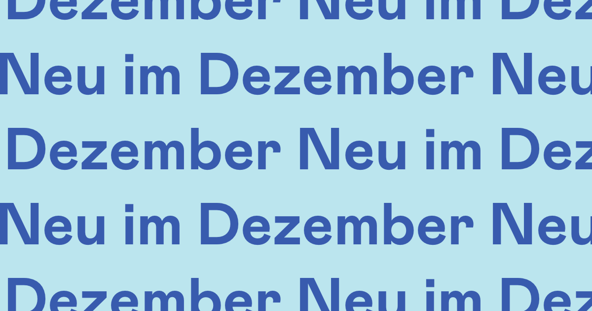 Neues bei Holvi im Dezember