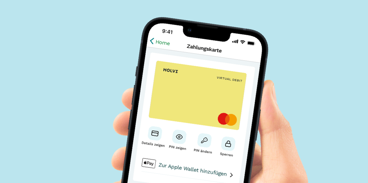 Geschäftskonto mit virtueller Karte in der Banking-App
